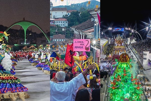 Fotos do Carnaval em São Paulo, Ouro Preto e Rio de Janeiro