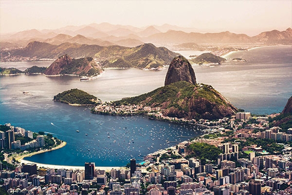 Imagem aérea da cidade do Rio de Janeiro