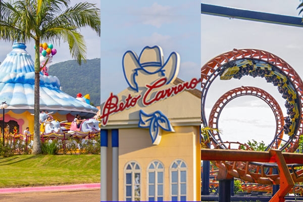 Imagem de atrações do Beto Carrero World