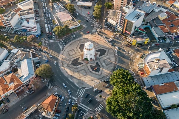 Imagem aérea da cidade de Campinas