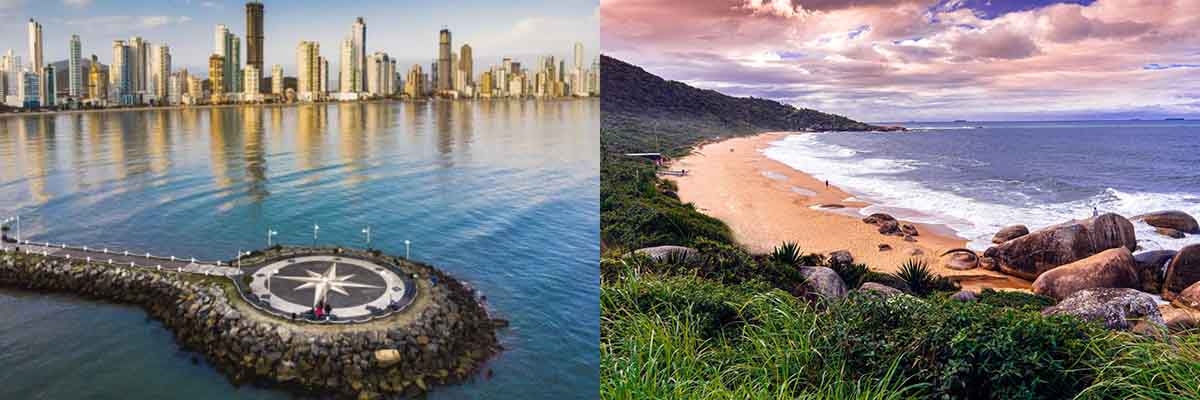 Imagem da praia de Taquaras em Balneário Camboriú 