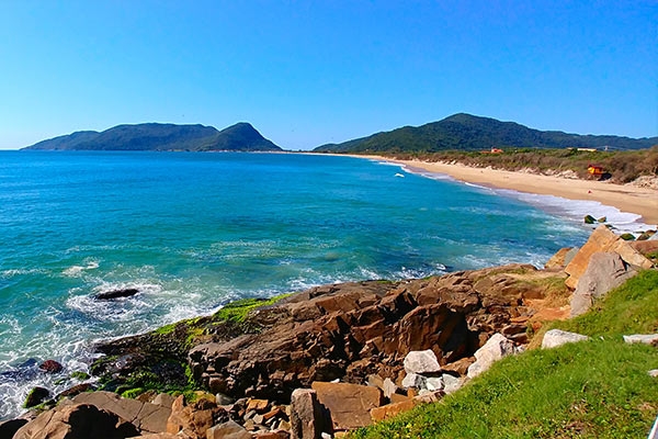 Imagem da praia da armação em florianópolis