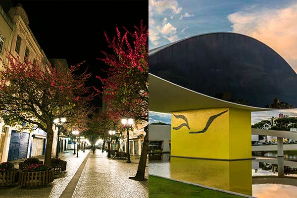 Rua XV de Novembro e Museus Oscar Niemeyer