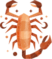 Imagem mostra o signo de escorpião, ilustrando o próprio animal.