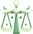 Imagem mostra o signo de libra, ilustrando uma balança.