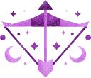 Imagem mostra o signo de sagitário, ilustrando uma flecha.