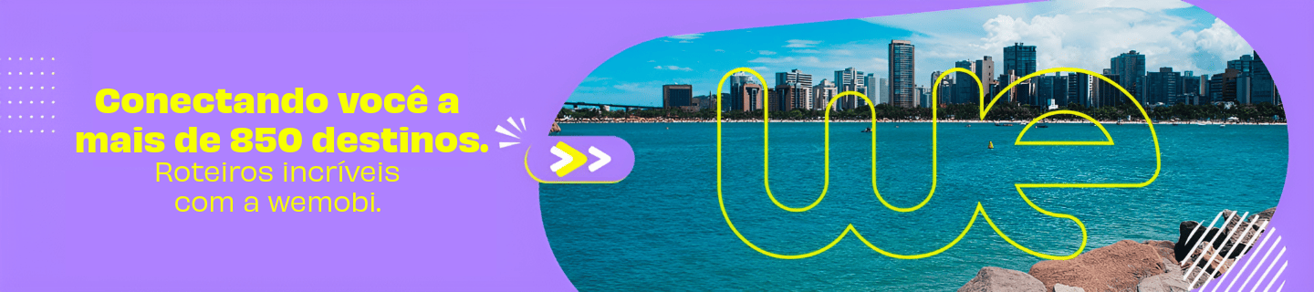Conectando você a mais de 850 destinos. Roteiros incríveis com a wemobi