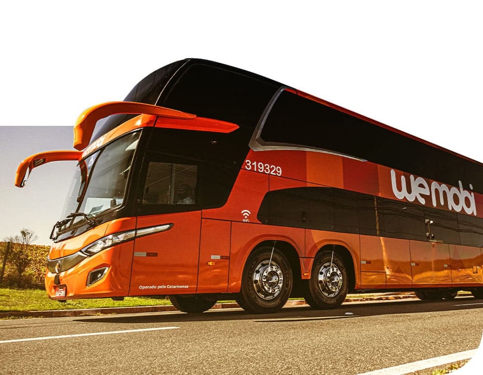 imagem do webus laranja na estrada