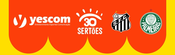 Somos parceiros da yescom, Sertões, Palmeiras e Santos F.C