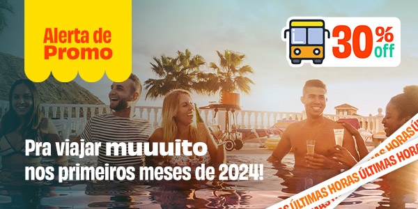 ÚLTIMAS HORAS de Alerta de Promo - 30%OFF para viajar muuuuito nos primeiros meses de 2024! 