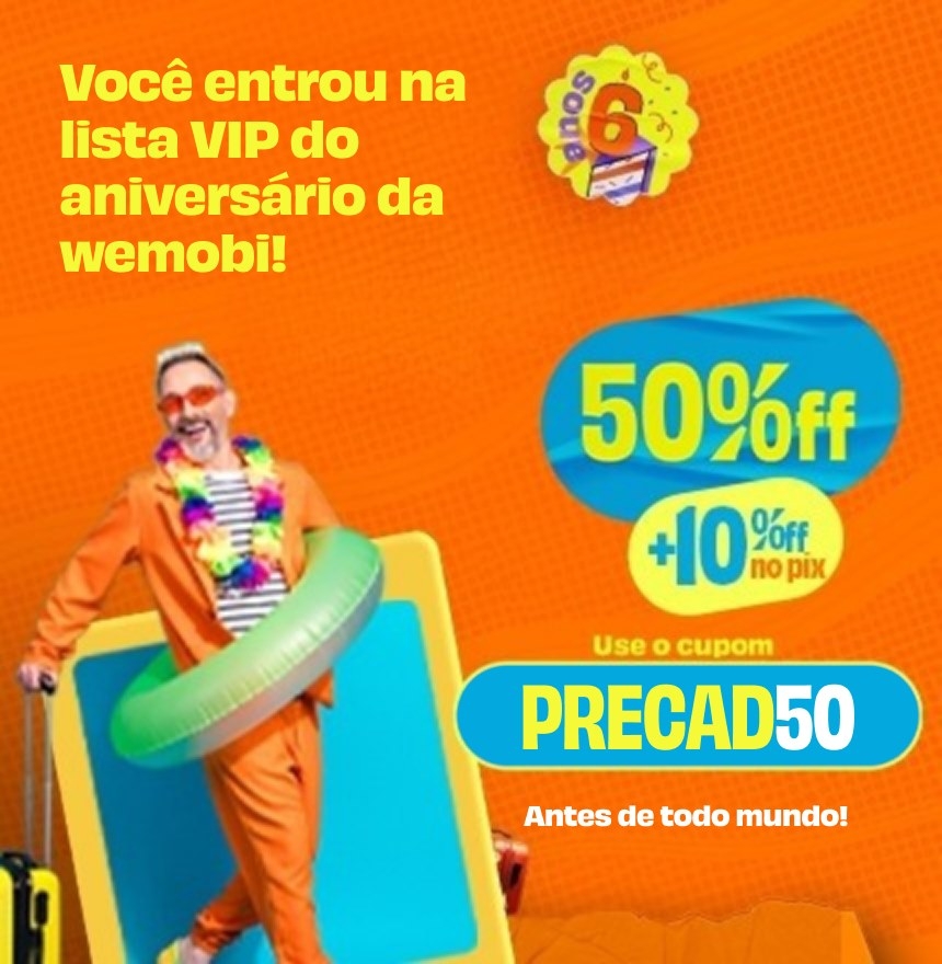 Últimas horas!! Alerta de Promo - promo de aniversário -  50%OFF - Pegar meu cupom