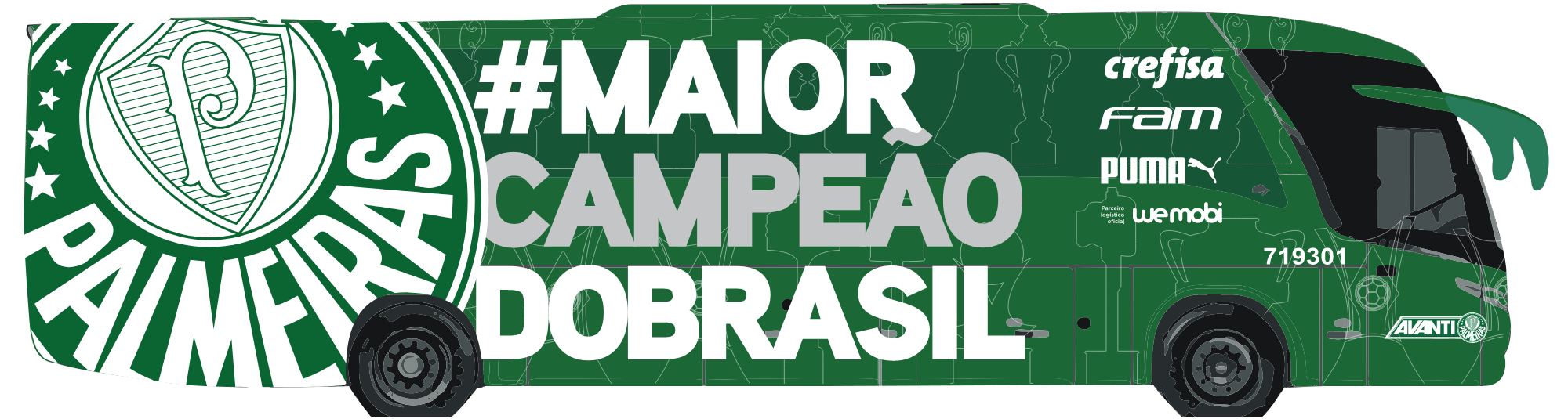 Opção 1 de ônibus do Palmeiras